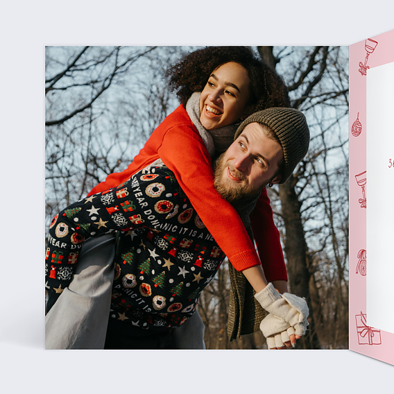 Carte de voeux Carnet de l'année Intérieur Gauche