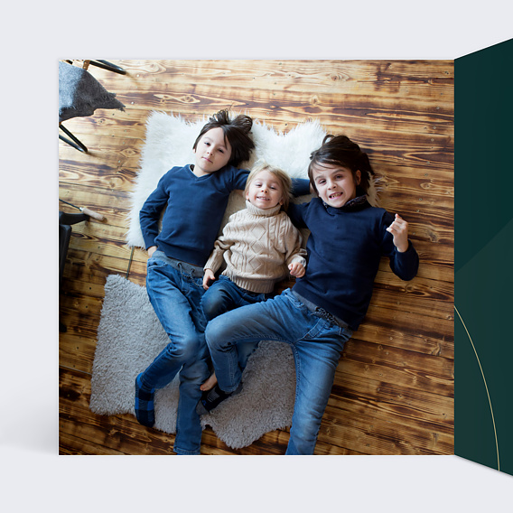 Carte de voeux Couronne Fine Intérieur Gauche