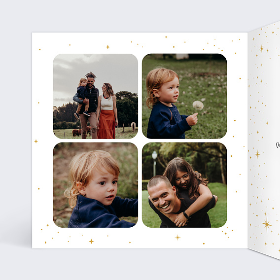 Carte de voeux Étoile du Matin Intérieur Gauche