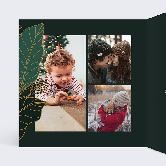 Carte de voeux Feuillage Luxuriant I Intérieur Gauche