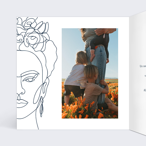 Carte de voeux Frida Kahlo Intérieur Gauche