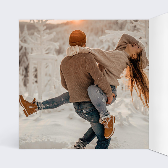 Carte de voeux Petit Rouge Gorge Intérieur Gauche