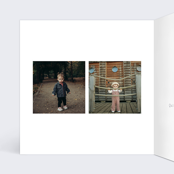 Carte de voeux Pleine page minimaliste Intérieur Gauche