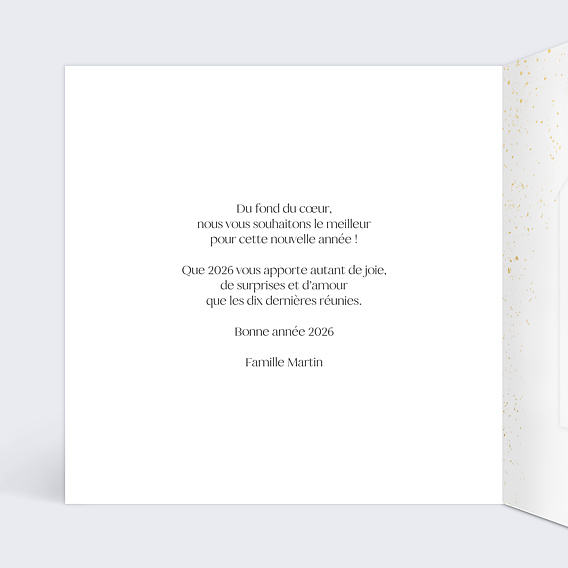 Carte de voeux Plumetis avec Graines Intérieur Gauche