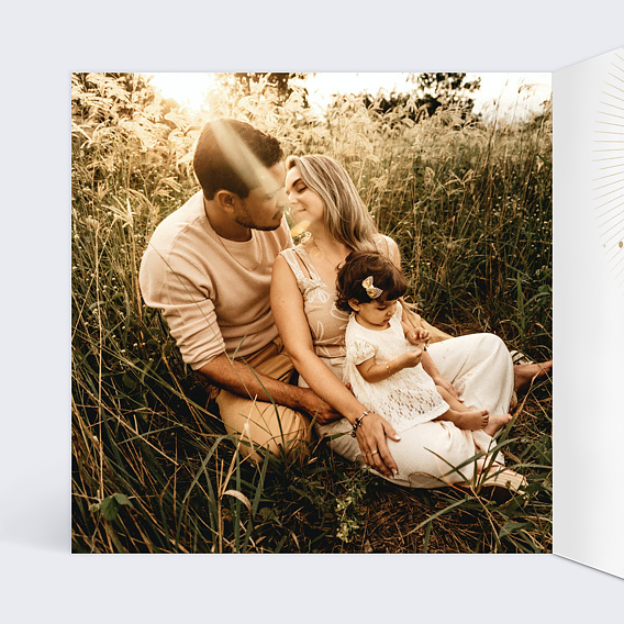 Carte de voeux Solaire Intérieur Gauche