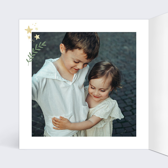 Carte de voeux Ange kraft Intérieur Gauche