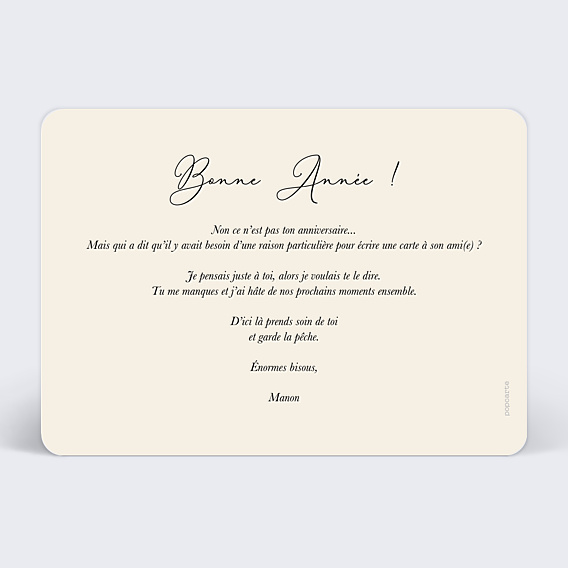 Carte de Voeux Particuliers Étiquette cœur