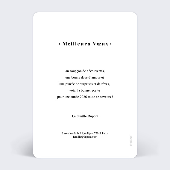 Carte de Voeux Particuliers Pêle-mêle minimaliste