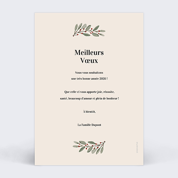 Carte de Voeux Particuliers Mosaïque nature