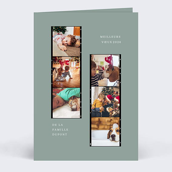 Carte de Voeux Particuliers Pellicule Souvenirs