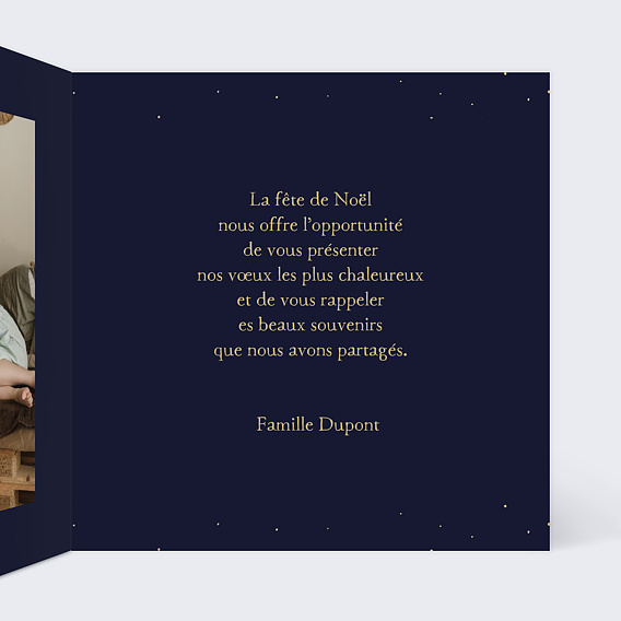 Carte de voeux Crèche Intérieur Droit