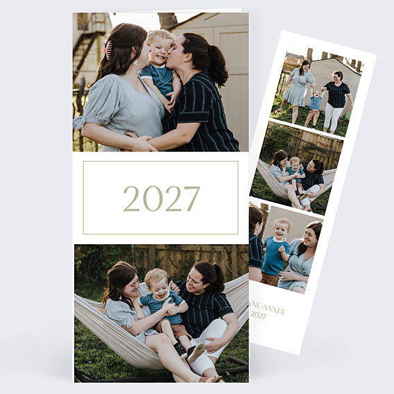 Carte de Voeux Particuliers Etiquette Carré