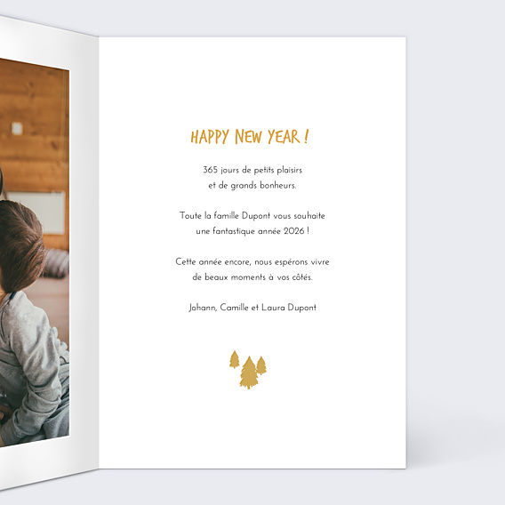 Carte de Voeux Particuliers Forme Sapin