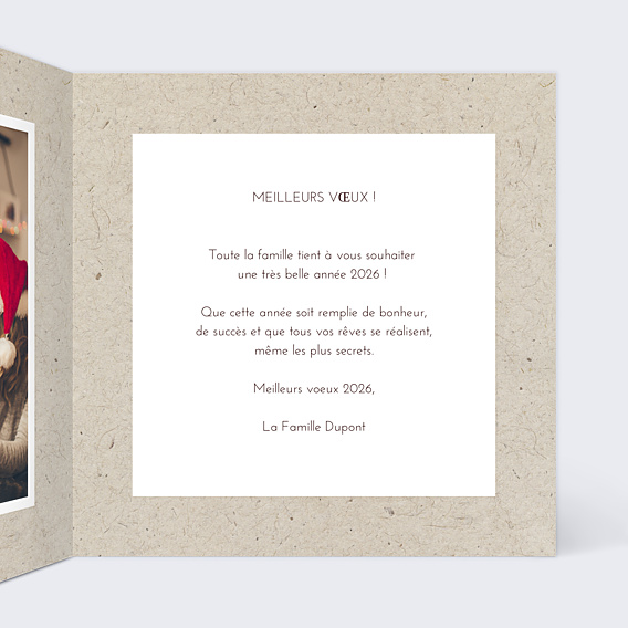 Carte de Voeux Particuliers Polaroid Couronne de Pins