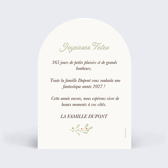 Carte de Voeux Particuliers Couronne animaux aquarelle