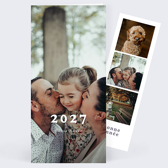 Carte de Voeux Particuliers Pleine page minimaliste