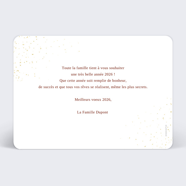 Carte de Voeux Particuliers Tourbillon Verso