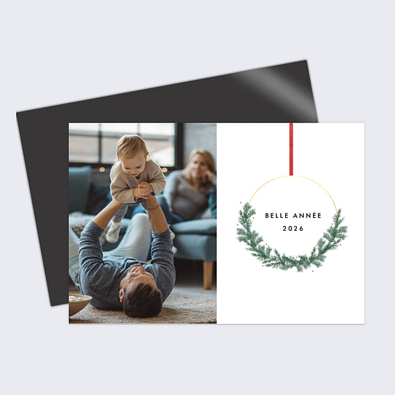 Carte de voeux Couronne épicéa