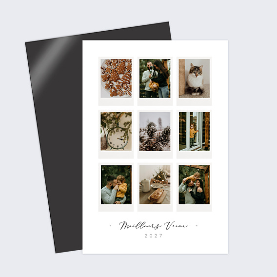 Carte de Voeux Particuliers Pêle-Mêle Polaroid