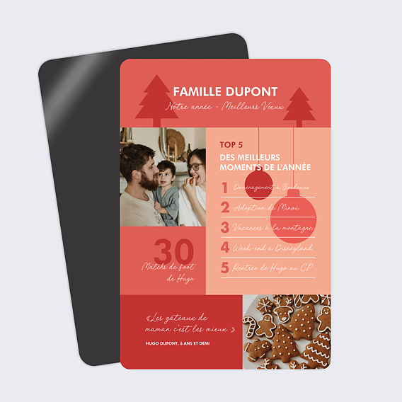 Carte de voeux Bonne Année Infographie