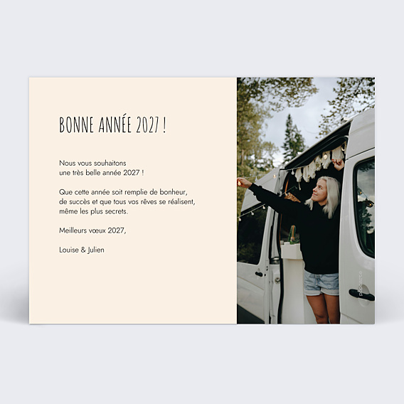 Carte de Voeux Particuliers Étiquette vacances