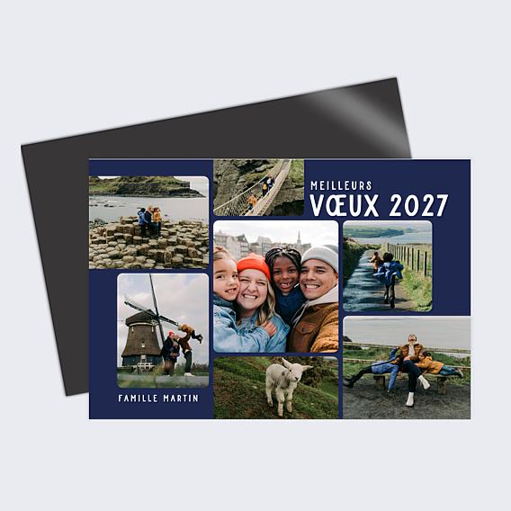 Carte de Voeux Particuliers Grand pêle-mêle