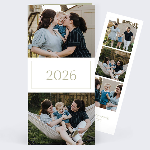 Carte de voeux Etiquette Carré