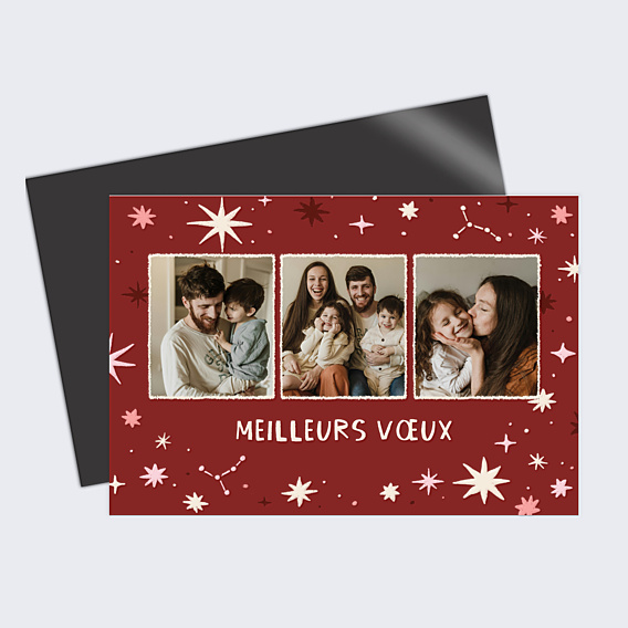 Carte de Voeux Particuliers Triptyque cosmic