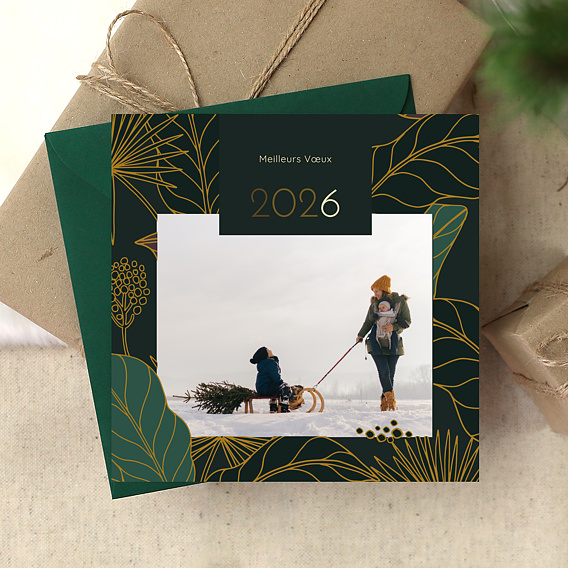 Carte de voeux Feuillage Luxuriant I Après 3