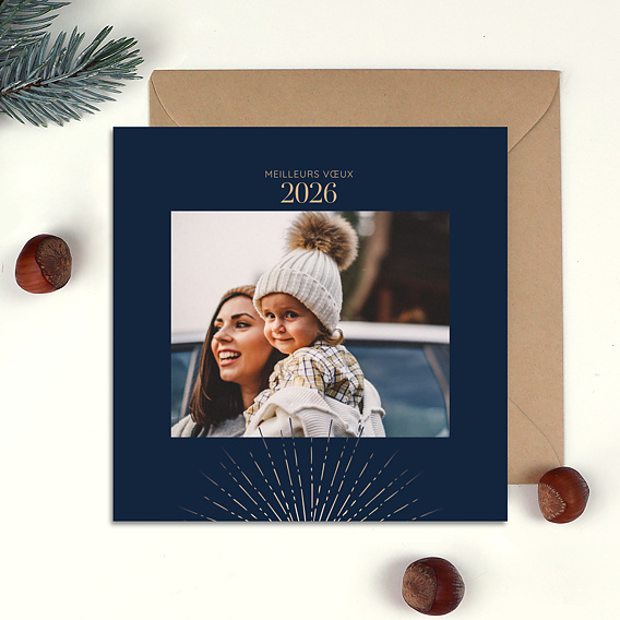 Carte de voeux Feux d'Artifices I Après 3