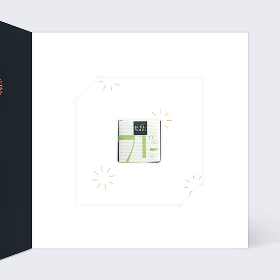 Carte de voeux Senteurs d'Hiver avec Chocolat Intérieur Droit