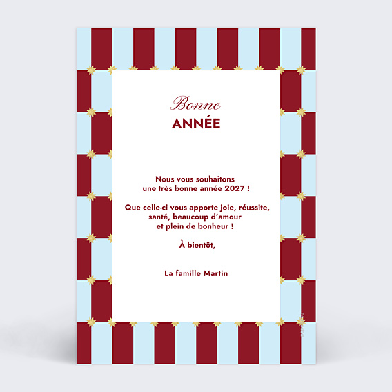 Carte de Voeux Particuliers Damier étoilé