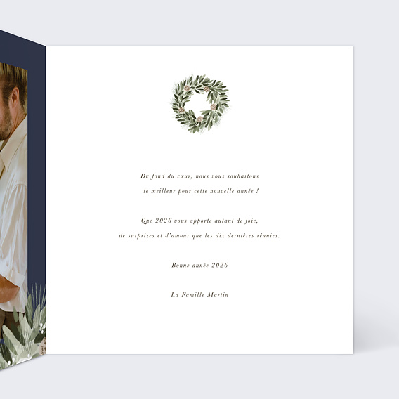 Carte de voeux Bougies Intérieur Droit