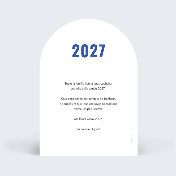Carte de Voeux Particuliers Votre photo au trait simple