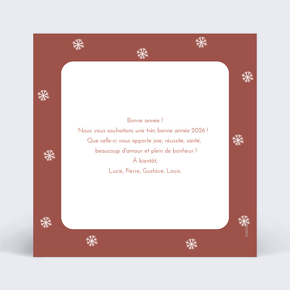 Carte de voeux Chocolat Chaud Verso