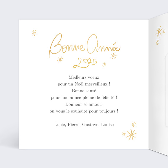 Carte de voeux Souhait Festif avec Graines Intérieur Gauche