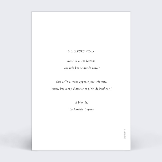 Carte de voeux Double étiquette Verso