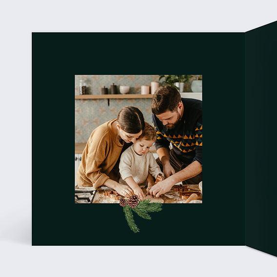 Carte de voeux Orange Cannelle Intérieur Gauche