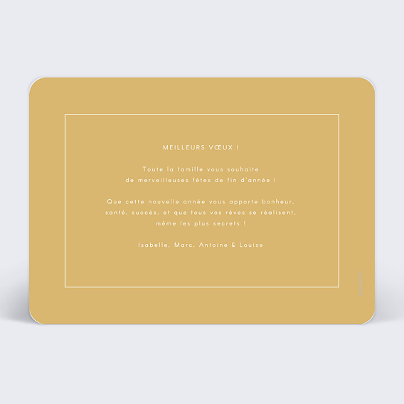 Carte de voeux Stockholm Verso