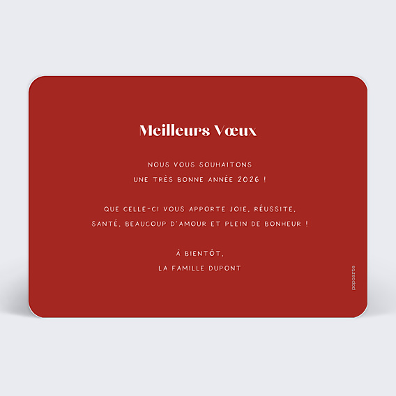 Carte de Voeux Particuliers Photo belle année
