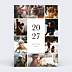 Carte de Voeux Particuliers Multiphoto Élégance
