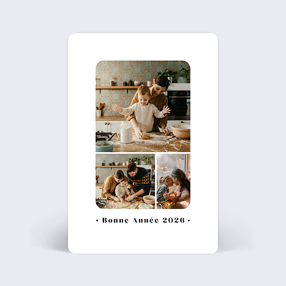 Carte de Voeux Particuliers Pêle-mêle minimaliste