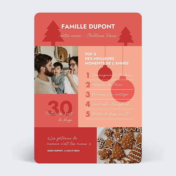 Carte de Voeux Particuliers Bonne Année Infographie
