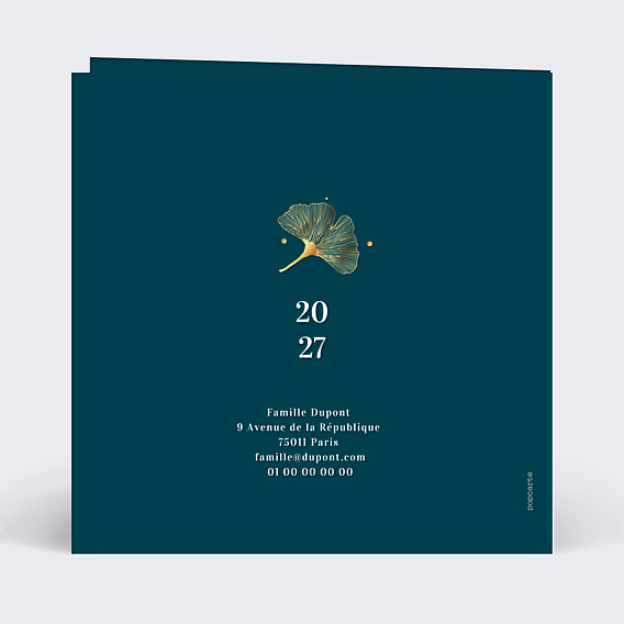 Carte de Voeux Particuliers Gingko III