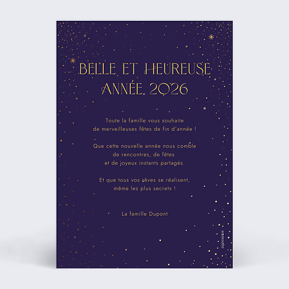 Carte de Voeux Particuliers 12 Mois Ensemble