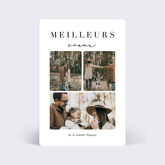 Carte de Voeux Particuliers Triptyque photos