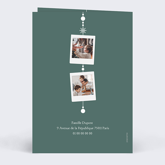 Carte de voeux Jolie Guirlande Verso