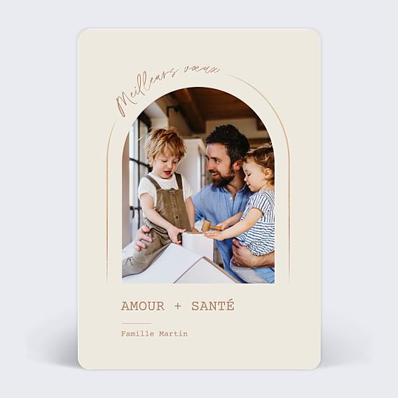 Carte de Voeux Particuliers Texte dans l’arche