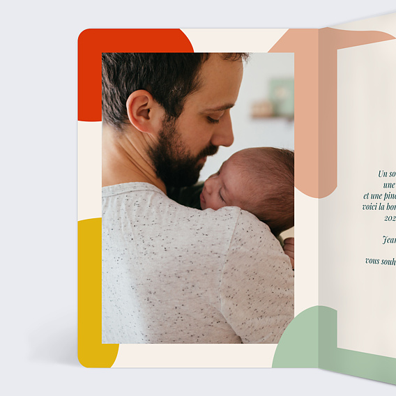 Carte de voeux Haut en Couleurs I Intérieur Gauche