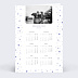 Carte de voeux Calendrier Flocons Bleus